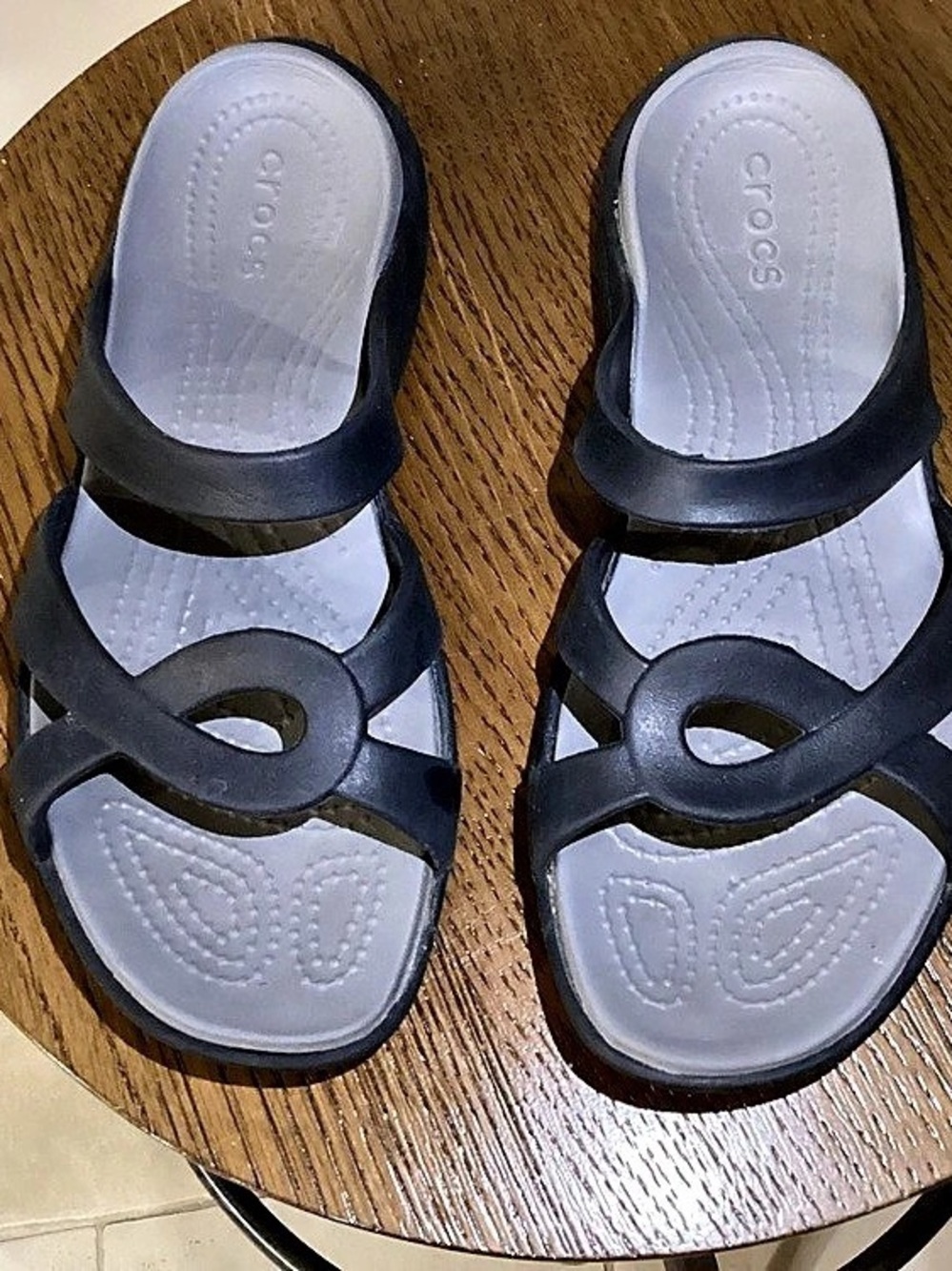 Crocs Meleen Black Sandals Size 9